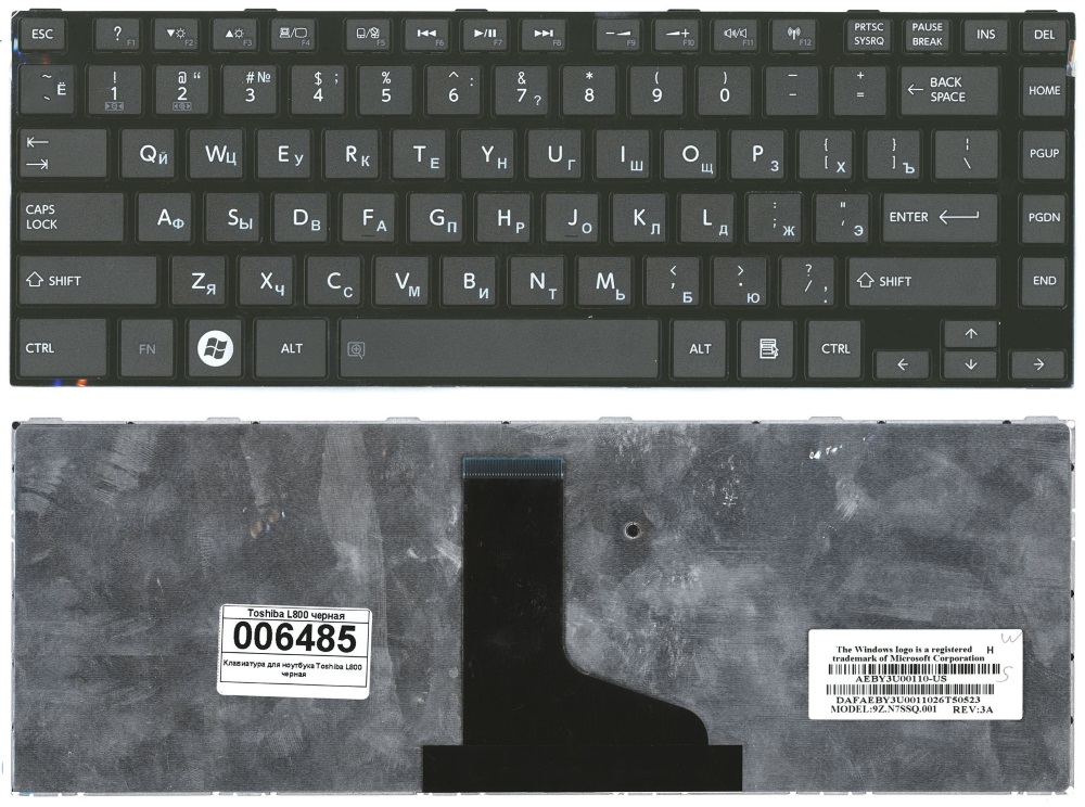Клавиатура для Toshiba L800, L830, C800
